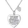 FLYOW Sterling Silver Always Remember You are Braver Than You Believe Jewelry Heart Pendant Necklace Inspirational Gifts for Daughter from Mom Dad