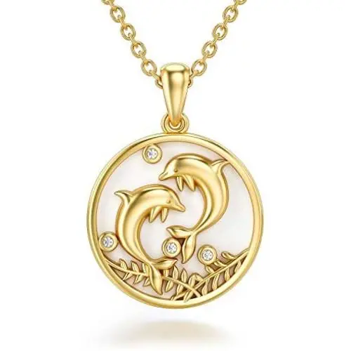14K Solid Gold Mermaid Necklace Whale tail Pendant Necklace Moissanite Necklaces for Women Dainty Pendant Necklace Yellow Gold 18'' 14K Solid Gold Mermaid Necklace Whale tail Pendant Necklace Moissanite Necklaces for Women Dainty Pendant Necklace Yellow Gold 18''