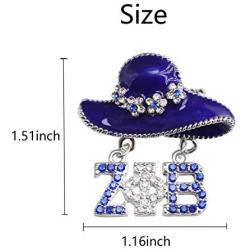 TongXin Zeta Phi Beta Sorority Paraphernalia Gift for Women 1920 ZPB Rhinestone Brooch Pin Greek Sorority Jewelry Gift for Finer Women