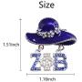 TongXin Zeta Phi Beta Sorority Paraphernalia Gift for Women 1920 ZPB Rhinestone Brooch Pin Greek Sorority Jewelry Gift for Finer Women