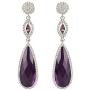 EVER FAITH Rhinestone Crystal Wedding Graceful Tear Drop Pierced Dangle Earrings