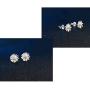 ONEYIM 5Pcs Women Fashion Jewelry Set Silver Small Daisy Flower Necklace Earring Ring Bangle Set Jewelry Sets