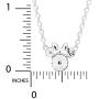 Disney Minnie Mouse Crystal Birthstone Silver Plated Pendant Necklace