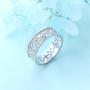 DAOCHONG Nickel-Free 925 Sterling Silver Good Luck Irish Love Trinity Woven Celtic Knot Band Ring for Women, Size 5 6 7 8 9 10 11