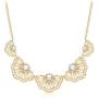 T-Doreen Gold Collar Necklace for Women Boho Round Flower Rhinestone Bib Statement Necklaces