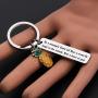 MAOFAED Pineapple Keychain Be a Pineapple Stand Tall Wear a Crown Pineapple Motivational Gift Pineapple Lover Gift