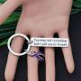 CYTING Alzheimer Awareness Keychain You May not Remember but i Will Never Forget Purple Ribbon Keychain Mental Health Awareness Dementia Jewelry