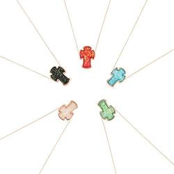 SEVENSTONE 5PCS Butterfly Necklace Fashion Pendant Contracted Multicolor Butterflies Charm Handmade Cute Chain Delicate Jewelry for Women Girls