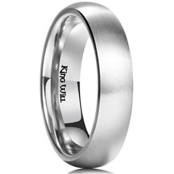 King Will Basic 3MM/5MM/7MM/9MM Titanium Ring Brushed/Matte Comfort Fit Wedding Band for Men