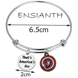 ENSIANTH Avengers Inspire Gift That’s America’s Ass Keychain Captain America Gift Avengers Keychain Avenger Fan Gift