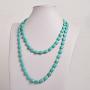 Jane Stone Funky Oval Shape Necklace Turquoise Double Strand Jane Stone Funky Oval Shape Necklace Turquoise Double Strand