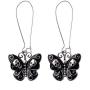 Halloween Earrings for Women Butterfly Skull Drop Dangle Earrings Thin Wire Long Dangling Earrings for Girls