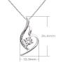 ALOV Jewelry Sterling Silver Mother & Son Forever Love Cubic Zirconia Pendant Necklace