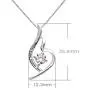 ALOV Jewelry Sterling Silver Mother & Son Forever Love Cubic Zirconia Pendant Necklace