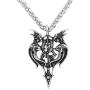GuoShuang Men 316L Stainless Steel Viking Odins Raven Amulet in Thors Pendant Necklace