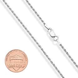 Miabella Solid 925 Sterling Silver Italian 2mm, 3mm Diamond-Cut Braided Rope Chain Necklace for Men Women Made in Italy 16, 18, 20, 22, 24, 26, 28, 30 Inch