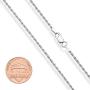 Miabella Solid 925 Sterling Silver Italian 2mm, 3mm Diamond-Cut Braided Rope Chain Necklace for Men Women Made in Italy 16, 18, 20, 22, 24, 26, 28, 30 Inch