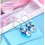 Sllaiss 925 Sterling Silver Blue Crystal Cluster Teardrop Earrings for Women Hypoallergenic Hook Grape Dangle Earrings Fashion Jewelry Gift, Crystal from Austria Sllaiss 925 Sterling Silver Blue Crystal Cluster Teardrop Earrings for Women Hypoallergenic Hook Grape Dangle Earrings Fashion Jewelry Gift, Crystal from Austria