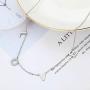 Moronly Love Letter Necklace for Women CZ Love Script Necklace 14K Gold Plated Charm Jewelry Choker Necklace Hypoallergenic