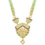 Aheli Matte Meenakari Pendant Earrings Pearl Beads Strands Necklace Set Indian Wedding Ethnic Fashion Jewelry for Women