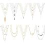CLOSEUS 10 PCS Layered Choker Necklaces Fashion Sexy Casual Cute Bar Boho Pendant Chain for Women Girls Teens Jewelry Gifts Set Come Gift Box