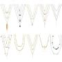 CLOSEUS 10 PCS Layered Choker Necklaces Fashion Sexy Casual Cute Bar Boho Pendant Chain for Women Girls Teens Jewelry Gifts Set Come Gift Box