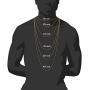 LadayPoa Tide Mens 24K Gold Plated Solid Stainless Steel Chain Iced Out Thick Miami Cuban Link Chain Necklace Hip Hop Jewelry 18,20,24Inch