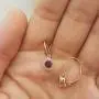 Dazzlingrock Collection 10K Ladies Halo Style Dangling Drop Earrings, Rose Gold