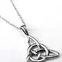 925 Sterling Silver Good Luck Irish Celtic Knot Triangle Vintage Pendant Necklaces, Rolo Chain 18 inches 925 Sterling Silver Good Luck Irish Celtic Knot Triangle Vintage Pendant Necklaces, Rolo Chain 18 inches