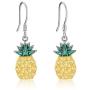 Origami Pineapple Earrings for Women Sterling Silver Pineapple Dangle Earrings Gifts for Girls