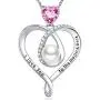 Mothers Day Gifts for Mom I Love You to the Moon and Back Necklace Birthday Gifts for Women Ruby Peridot Blue Sapphire Pearl Sterling Silver Jewelry