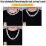 KRKC&CO 12mm/18mm/15mm Iced Cuban Link Chain for Men, 14k Gold Cuban Chain Necklace, Cuban Choker, Hip Hop Jewelry, Prong-Setting 5A CZ Stones, Durable Anti-Tarnish Urban Street-wear Everlasting Shine