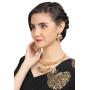 Touchstone Indian Bollywood Handcrafted Traditional Royal Mughal Kundan Polki Meenakari Enamel Colorful Wedding Designer Jewelry Long Necklace Set in Gold and Silver Tone for Women.