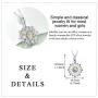 LUHE Daisy Flower Pendant Necklace 925 Sterling Silver for Women Daisy Charm Jewelry Birthday Gift
