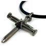 FORGIVEN JEWELRY Antique Nail Cross Necklace Gunmetal Color Finish Made in The USA