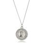 CISHOP Treasure Vintage 18K Special Coin Necklace Sterling Silver Disc Round Circle Pendant Necklace