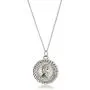 CISHOP Treasure Vintage 18K Special Coin Necklace Sterling Silver Disc Round Circle Pendant Necklace