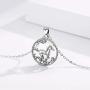 Waysles Cat/Unicorn/Deer/Horse/Elephant/Raccoon Necklace 925 Sterling Silver Cubic Zirconia Animal Love Heart Pendant Necklace Jewelry Gifts for Women with Gifts Box…