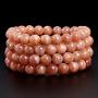 Serirtire 8mm Gemstone Beaded Bracelet Round Beads Stretch Bracelet Handmade Healing Stone Jewelry for Women Girls 7