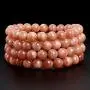 Serirtire 8mm Gemstone Beaded Bracelet Round Beads Stretch Bracelet Handmade Healing Stone Jewelry for Women Girls 7