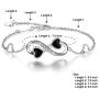 OneSight Women Infinity Love Heart Bracelet, 925 Sterling Silver Adjustable Charm Forever Bracelet for Women Girls