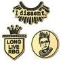 luomart Notorious RBG Dissent Pin Jewelry,Ruth Bader Ginsburg Collar Pin for Women Girls,Enamel Stainless Steel Pins Brooches Buttons for Hat Shirt Backpack