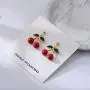 TIANHONGYAN 18K Gold Plated Fruit Cherry Earring Unique 3D Green Leaf Red Cherry Charm Tassel Dangle Drop Stud Earrings for Women Girls Jewelry Gift TIANHONGYAN 18K Gold Plated Fruit Cherry Earring Unique 3D Green Leaf Red Cherry Charm Tassel Dangle Drop Stud Earrings for Women Girls Jewelry Gift