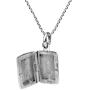 Edged Design Rectangle Locket .925 Sterling Silver Pendant Necklace