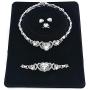 Giffor 002 Bracelets for Women Silver Plated Jewelry Sets Necklaces Stud Earrings Birthday Gifts Braclets
