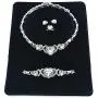 Giffor 002 Bracelets for Women Silver Plated Jewelry Sets Necklaces Stud Earrings Birthday Gifts Braclets