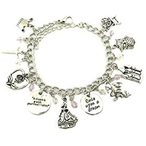 Athena Brands Sleeping Beauty Charm Bracelet Quality Cosplay Jewelry Movie Book Series with Gift Box