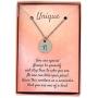 Initial Letter Necklace, Unique & Gentle 0.5'' Round Laser Engraved Disc, Personalized Alphabet Letter Pendant. Adjustable Necklace. Special message for your loved ones. Great father daughter gift