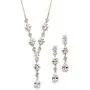 Mariell Genuine 14K Gold Plated Cubic Zirconia Wedding Necklace & Earrings Bridal Jewelry Set for Brides Mariell Genuine 14K Gold Plated Cubic Zirconia Wedding Necklace & Earrings Bridal Jewelry Set for Brides