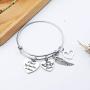 Memorial Bracelet in Memory of Dad Mom Sympathy Gift A Piece of My Heart Lives in Heaven Loss Jewelry for Her